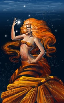 ファンタジー Painting - 海の魔女